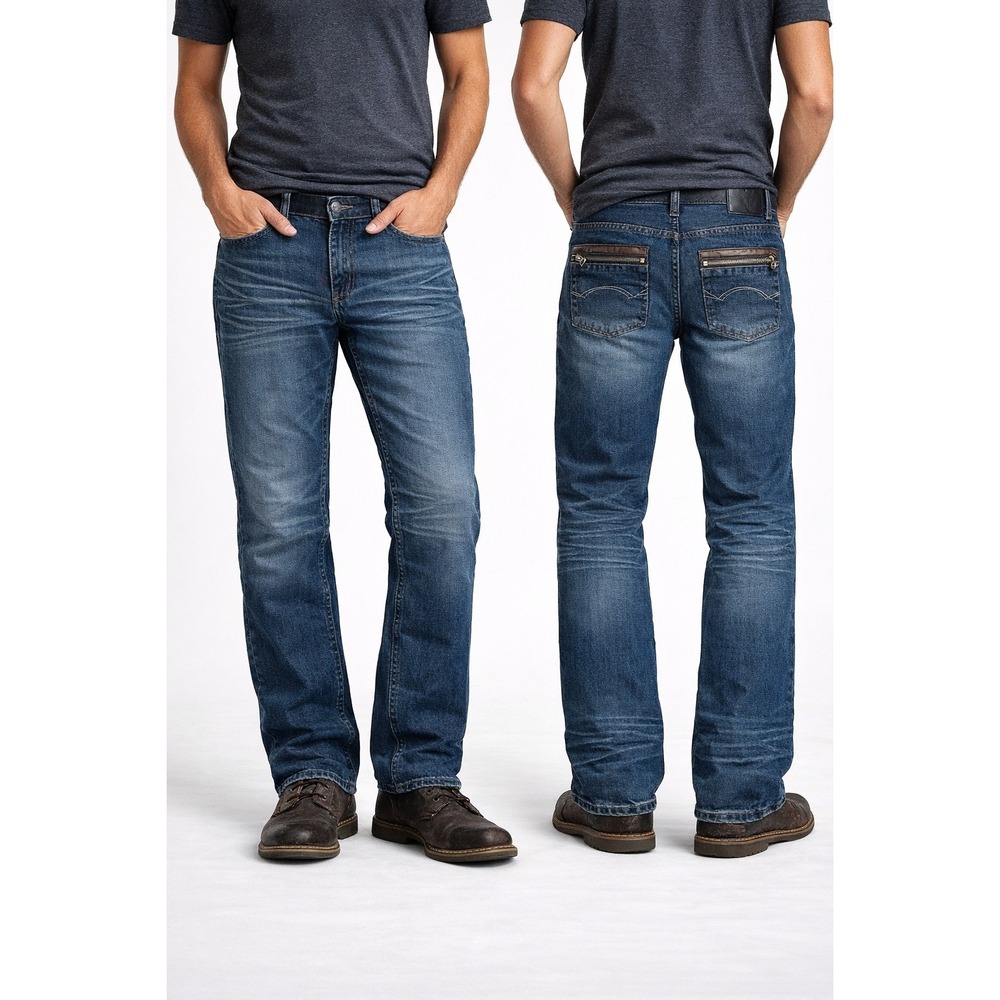 REDEMPTION‎ DENIM Mens Jeans Style 740 Blue Wash 55 Ramie 45 Cotton Size 36/32